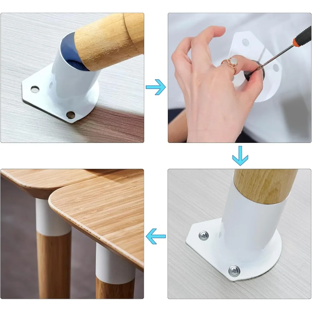 Nogi meblowe z wysokiej jakości drewna o długości 28 cali zapewniają trwałą i stylową podparcie.