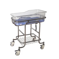 Coating Baby Infant Bed Baby Cot Baby Trolley With Wheels Hospital Stainless Steel