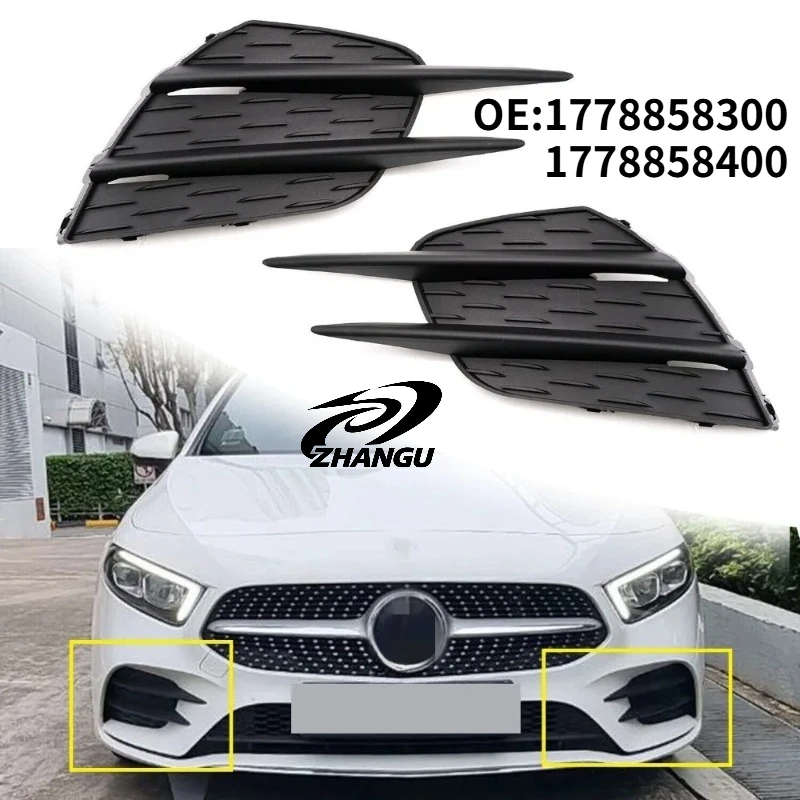 

ZHANGU 1PC 2019-2022 W177 for Mercedes Benz A Class Front Bumper Outer Grille Cover 1778858300 1778858400