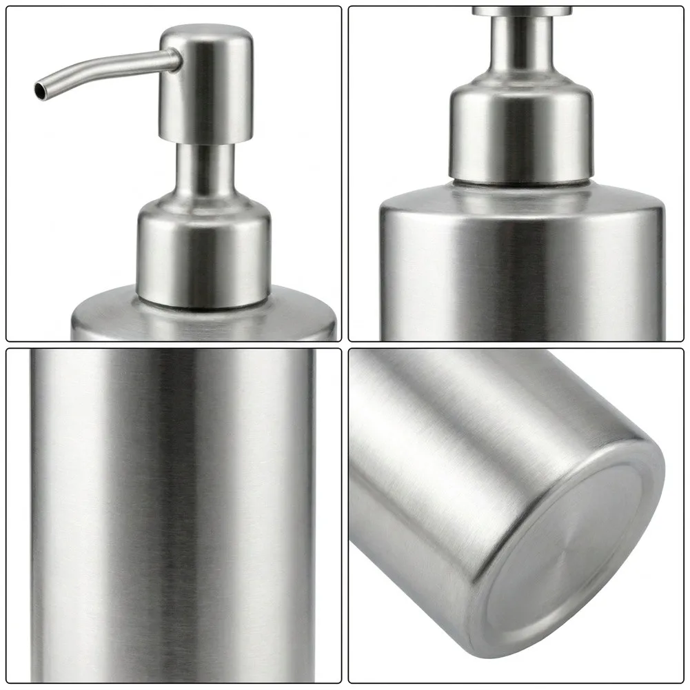 Rust Stainless Steel Soap Dispenser 2 Pack 350 ml per Bottle for Bathroom Counter Storage and Daily Hand Soap Use