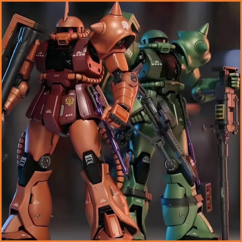 

Hot Bandai Action Mecha Figure 1:144 Ms-06s Zakus Ii Accessories And Stickers Figurine Assembly Model Collectible Decoration Toy