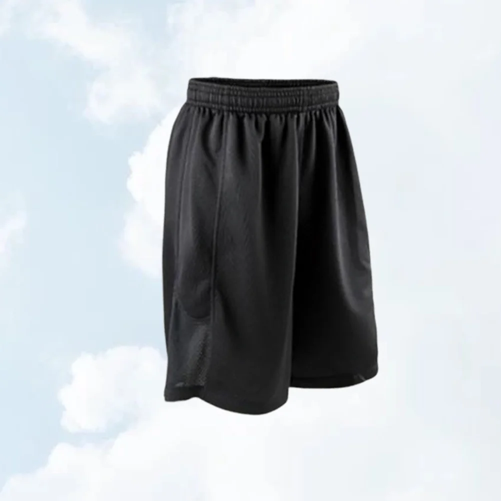 

Professional Men Running Shorts Size L Black Breathable Lightweight Sports Short for Training Jogging Active Wear