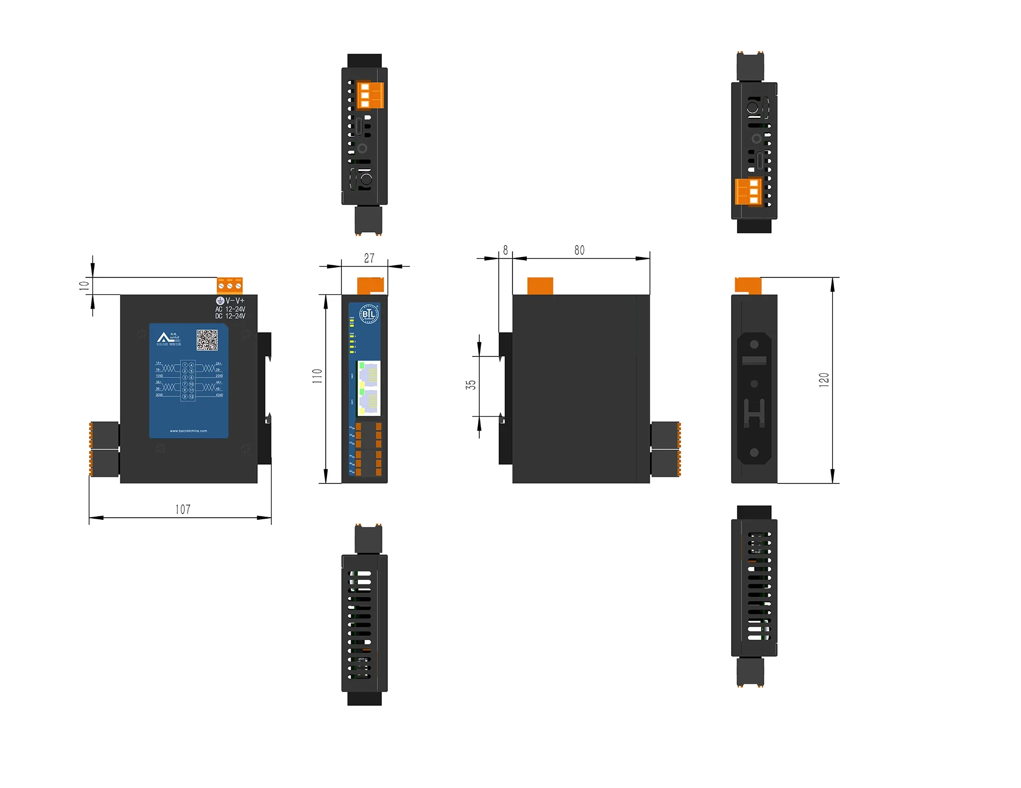 2026 2025 Milesgo BACnet Modbus to IEC104 OPC UA Date Collection CE ROSH Certification
