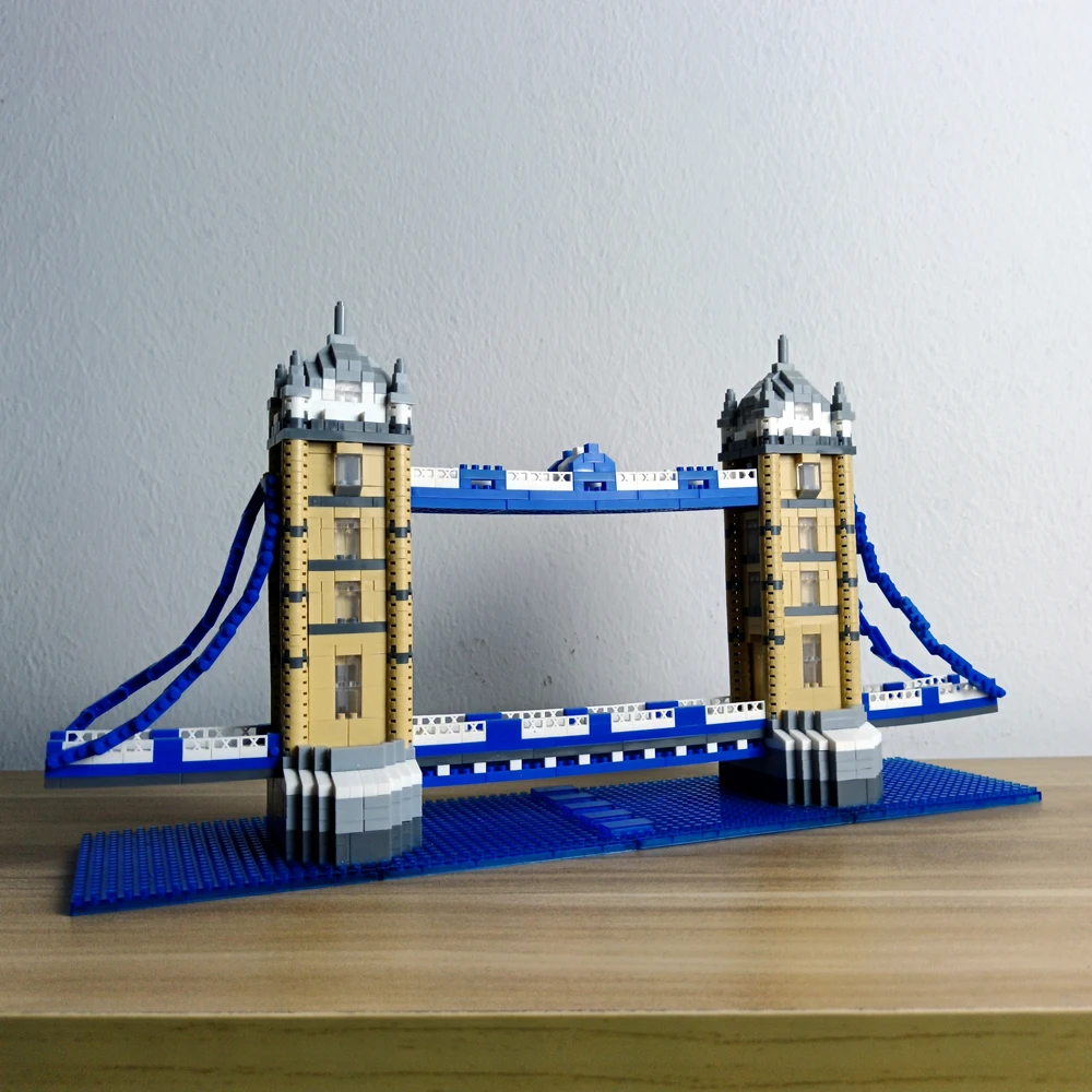 Twin Bridges Micro Building Blocks–Desktop Display Architecture Model,Stress Relief Puzzle Toys for Adults,Birthday Holiday Gift
