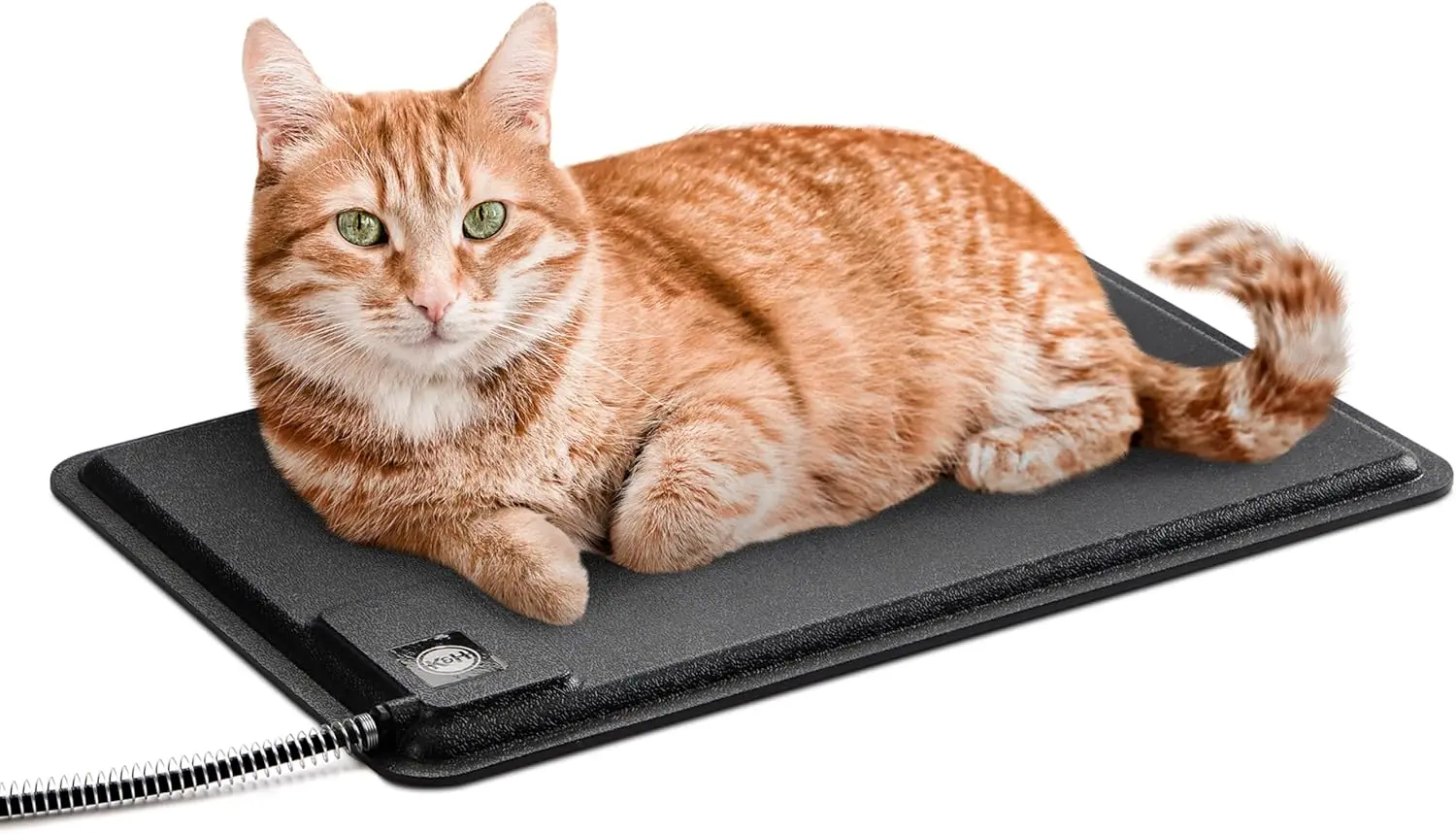 

Waterproof Heated Outdoor Cat Mat, Thermostatic Pet Warmer for Feral Cats, Small 40W Black Mat 12.5x18.5in