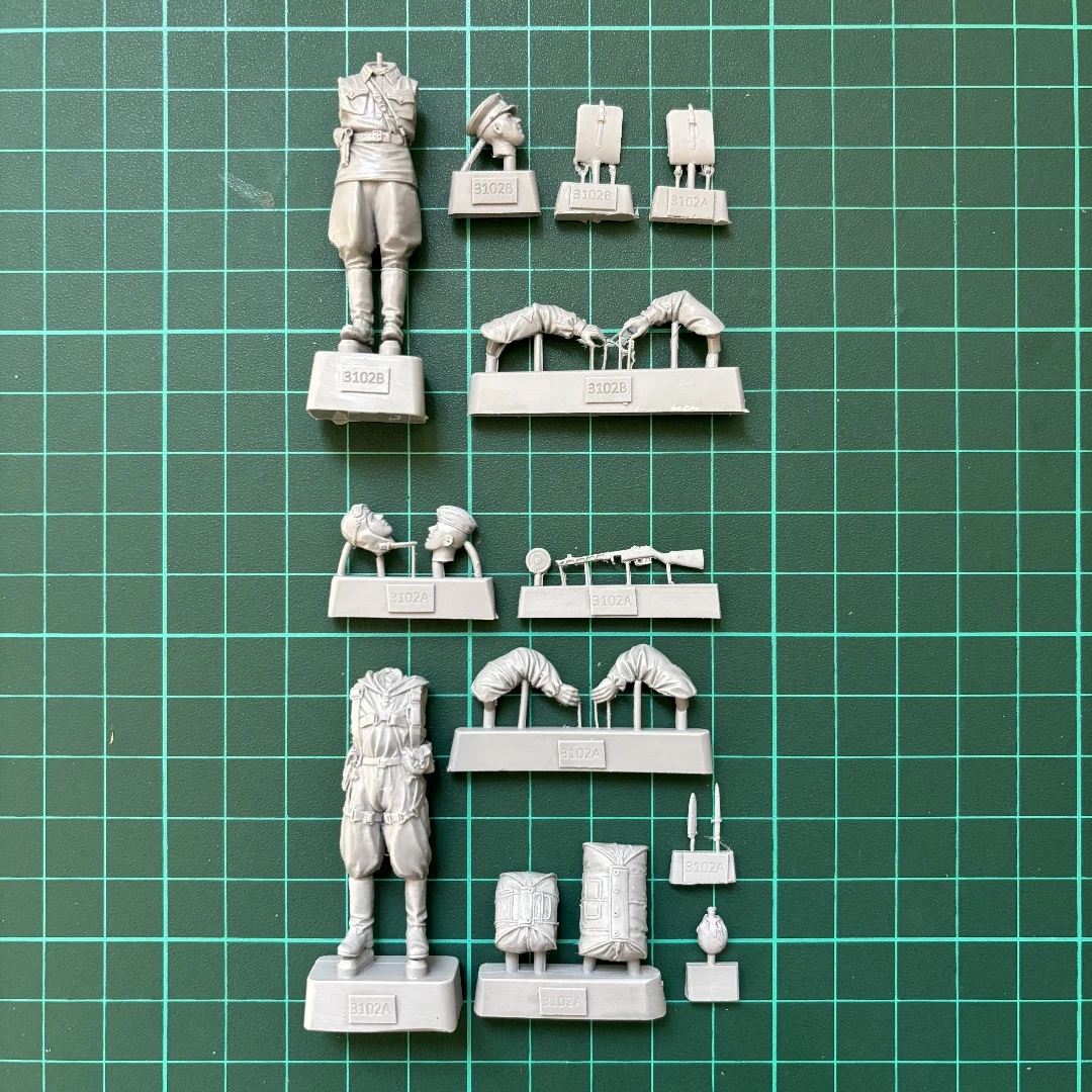 1/35 Resin unpainted model kit, military theme, Red Army Airborne Commander unassembled and unpainted GK, 1277R