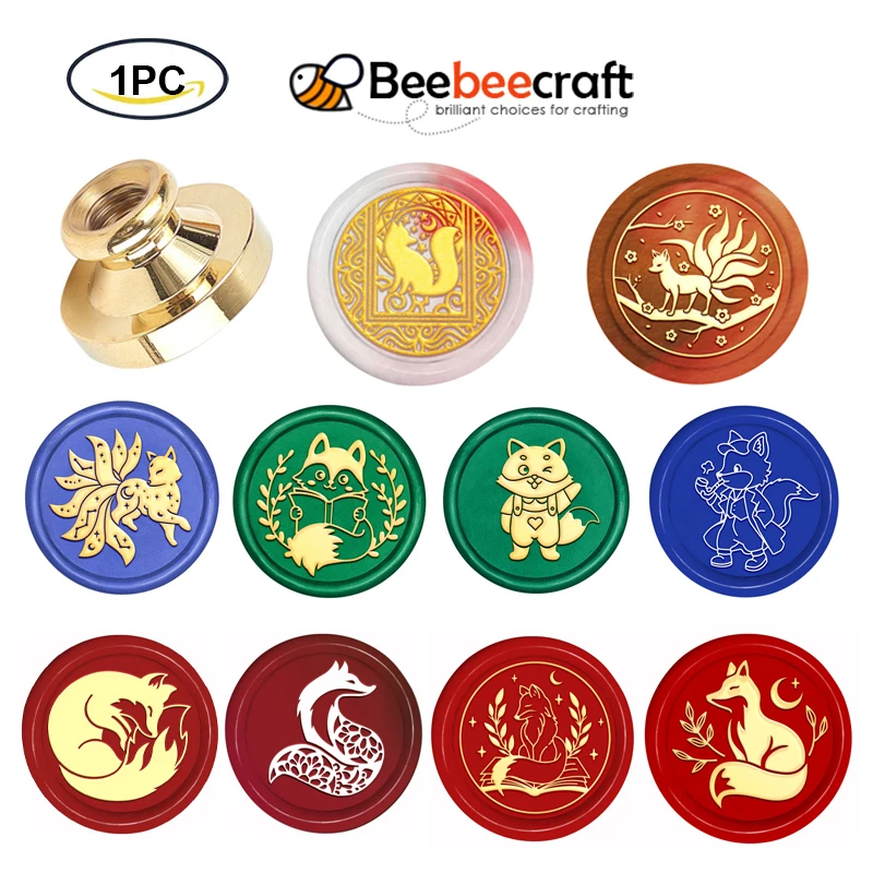 

1PC Fox 3cm Wax Seal Stamp Vintage Craft Sealing Stamp Head For Cards Envelope Wedding Invitations Packaging Scrapbooking