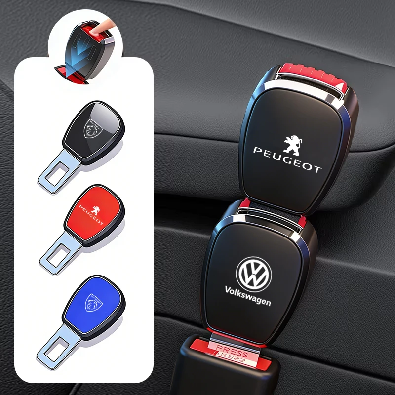 Auto-Sicherheitsgurtschnalle, Gurtschlaufenverlängerung für Peugeot, VW GTI, Polo, Passat, Golf, Tiguan, Touran, Jetta/Auto-Reifenventil