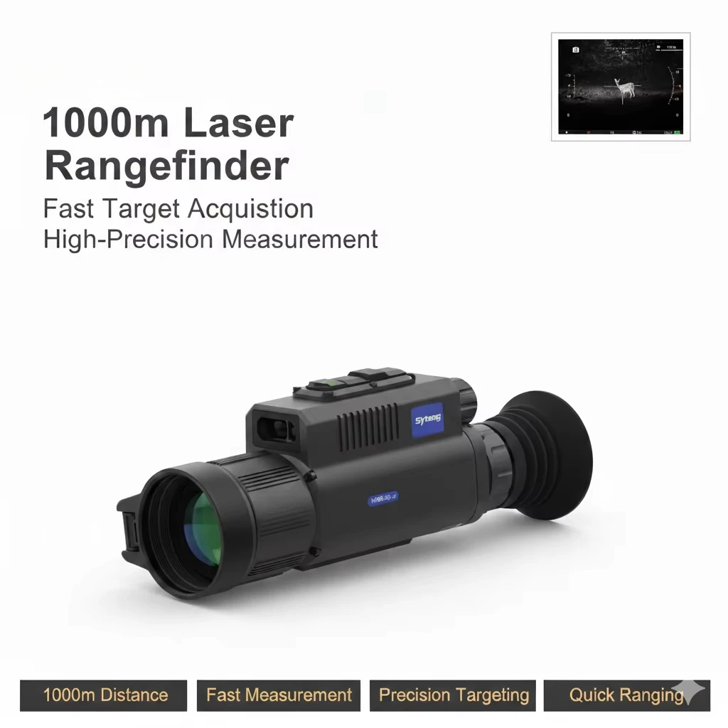 640x512 Thermal Imaging Scope with Laser Rangefinder Infrared Thermal Monocular 50mm Lens Night Vision Scope for Hunting