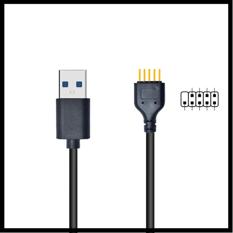 NEW USB2.0 to 9Pin Conector USB Extension Cable USB Connector 9 Pin Male to External USB A Male PC Mainboard Internal Data Cable