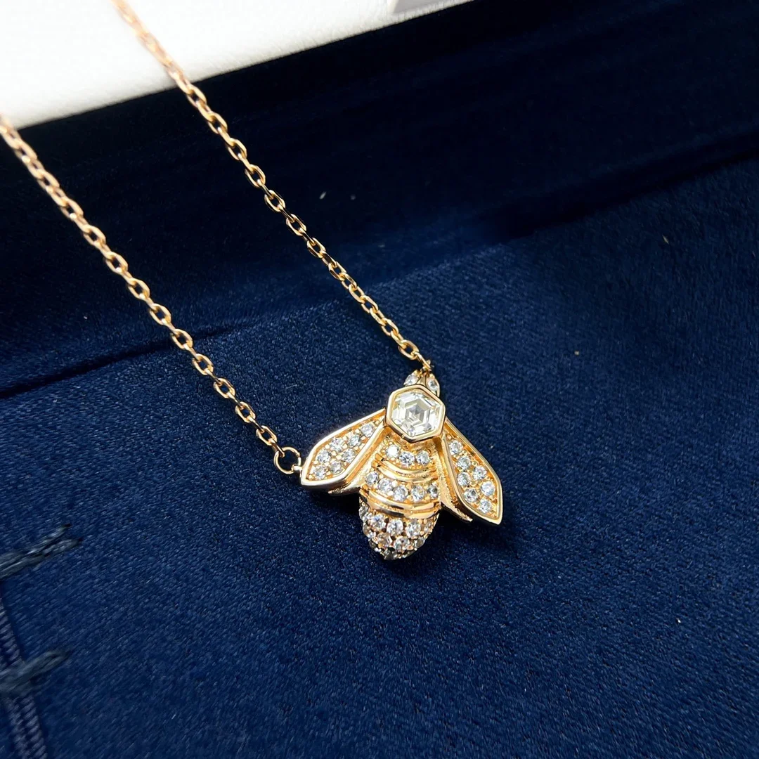 

2025 new 925S bee studded diamond necklace, high luxury quality, fashionable and versatile