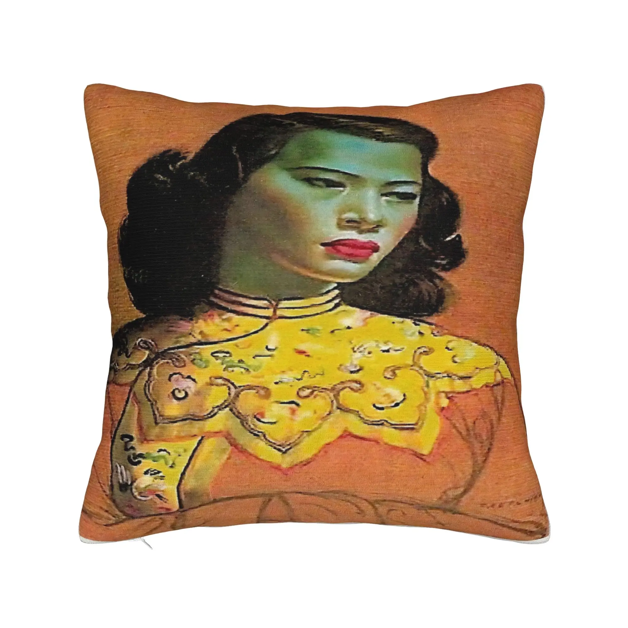 Y2K Home Miss Wong Vladimir Tretchikoff  Decor Pillowcase Accessories  Pillow Covers Square Multi-Size