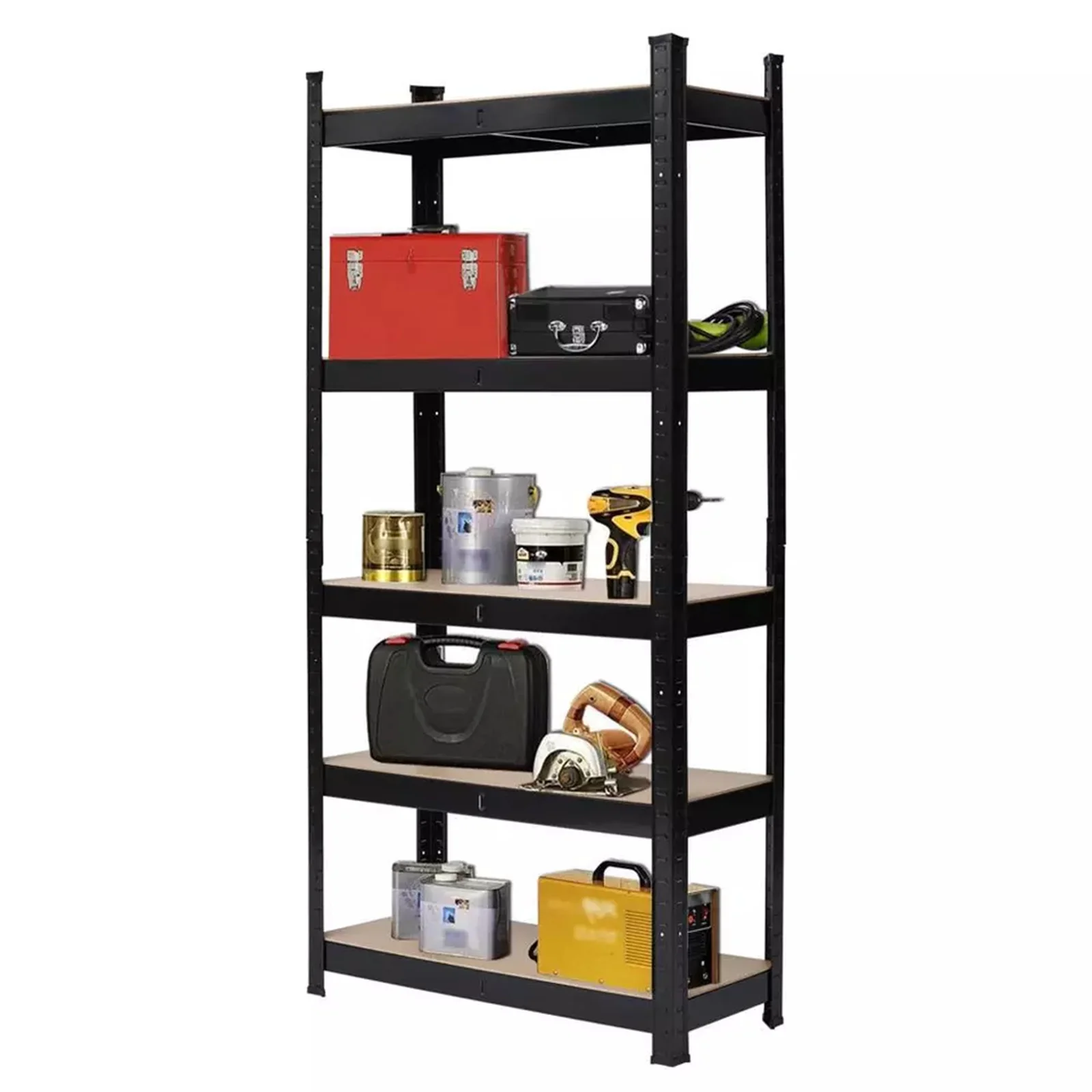 Garage Steel Metal Storage Shelf, Adjustable Rack Organizer, 5 Level, 5 Tier