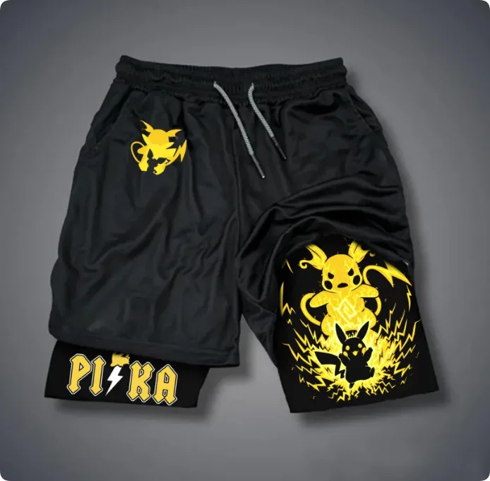 pokemon-animacao-impressa-falso-dois-pares-de-shorts-calcas-funcionais-masculinas-e-femininas-impressas-pikachu-esportes-ao-ar-livre-correndo