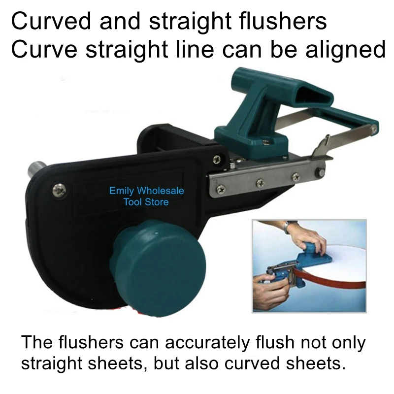 Curved straight flushers PVC edging strip woodworking manual flushers edging machine edging with manual corner cutter