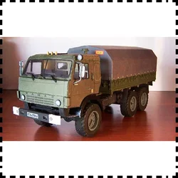 1:32 Russian Kamaz-43114 Military Truck DIY Paper Model Kit Puzzles Handmade Toy DIY