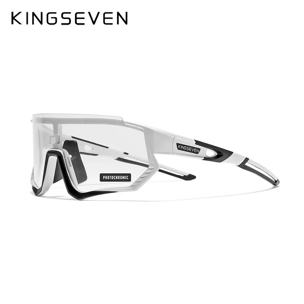 KINGSEVEN 2024 Photochromic Fishing Cycling Glasses Man Mountain Bike Bicycle Sport Sunglasses MTB Cycling Eyewear Woman