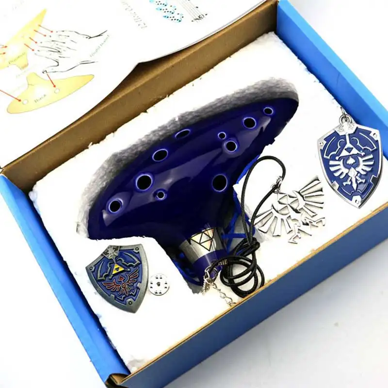 The Legend of Zelda Tears of The Kingdom Aiersi 12 Hole Ocarina Ceramic Alto C Legend of Ocarina Flute Music Instrument