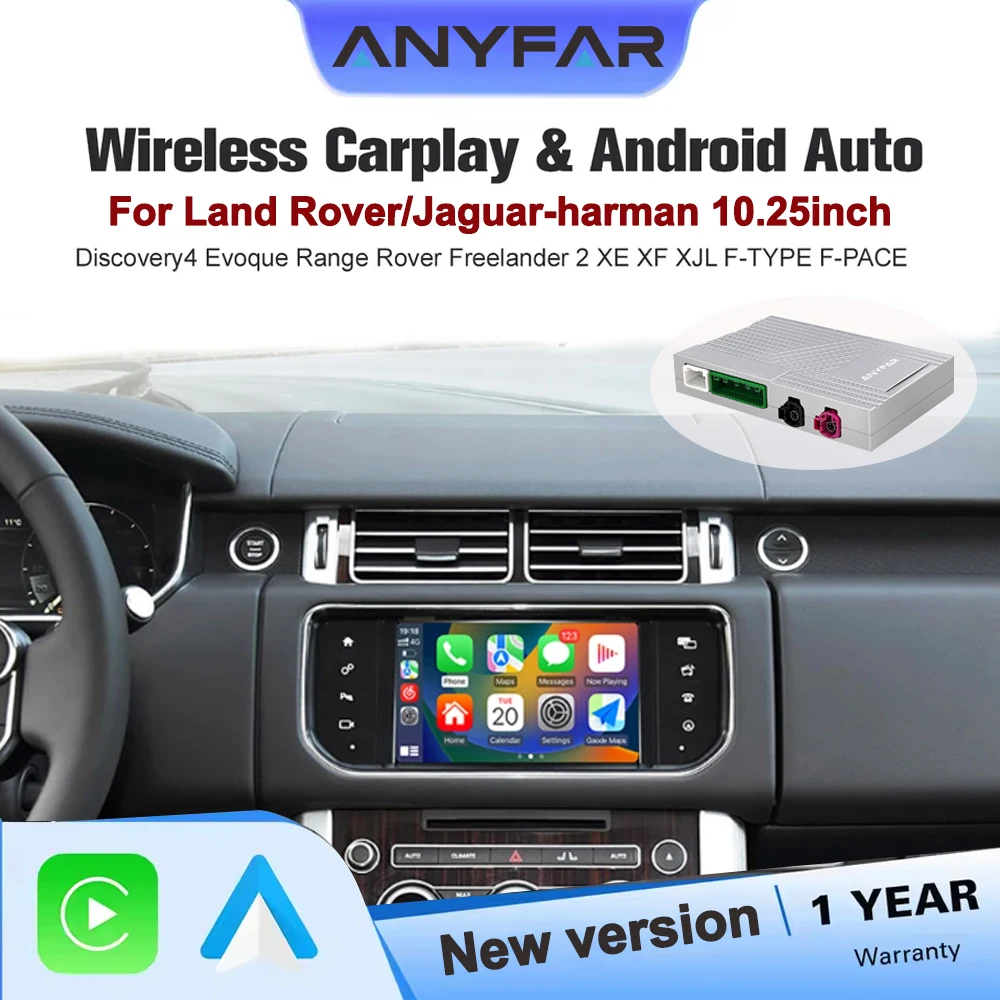 Wireless Carplay Android Auto for Land Rover Jaguar Harman Bosch Discovery 4 Aurora Freelander 2 XE XF XJ