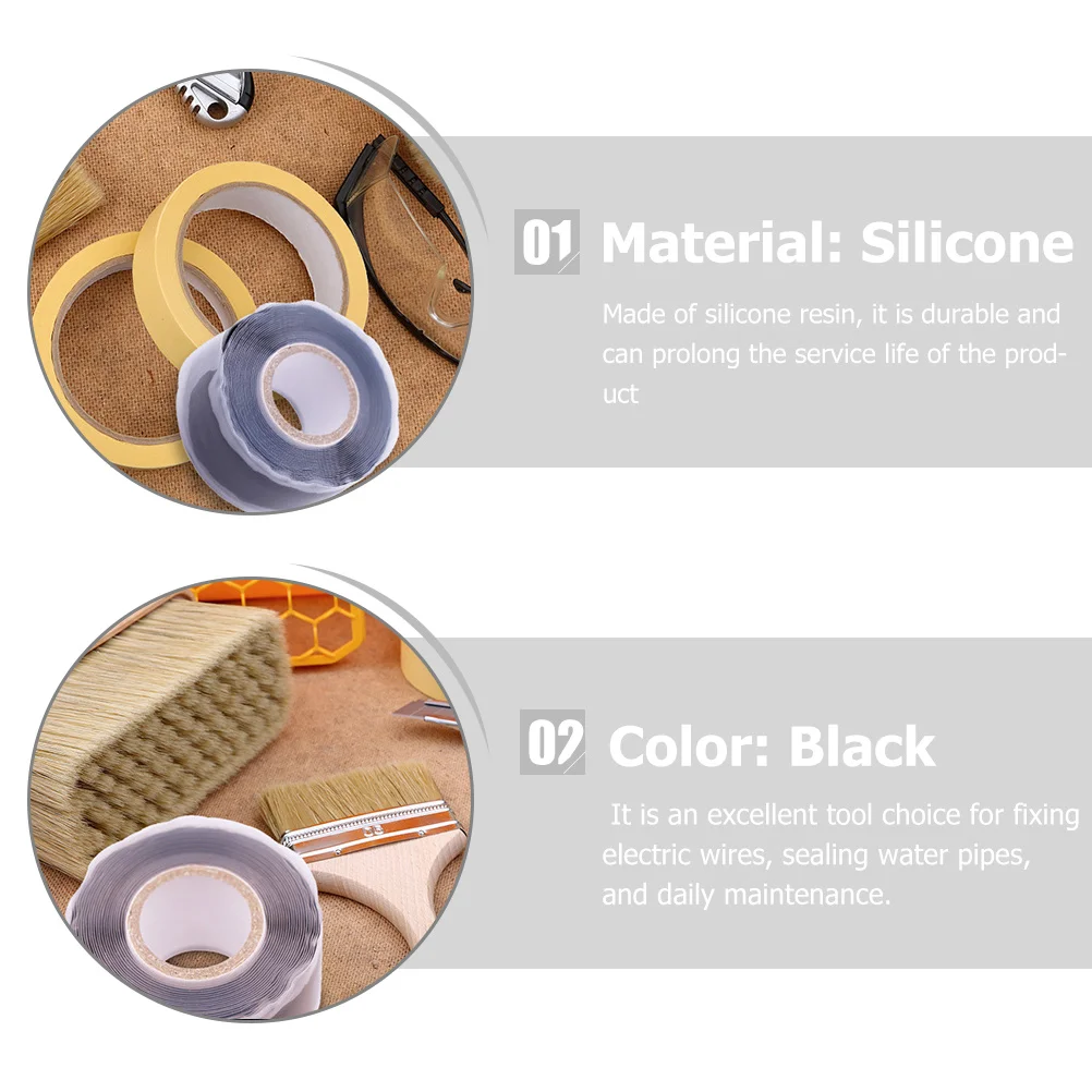 

1 Roll Waterproof Silicone Tape Pipe Wire Repair Electrical Insulation Adhesive Sealant Durable High Temp Resistant Self