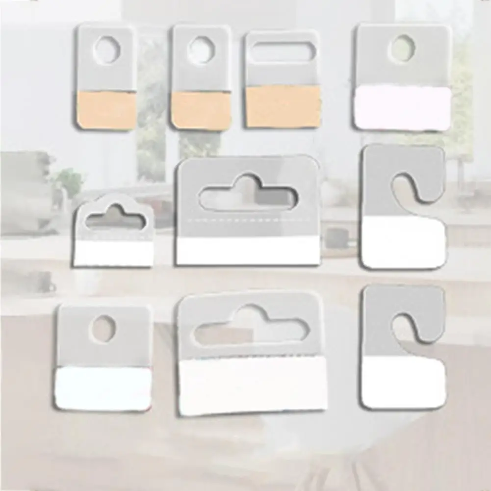 100Pcs Hanging Tags  Multi-shapes   Hanging Tabs Package Box Clear Hanging Tabs