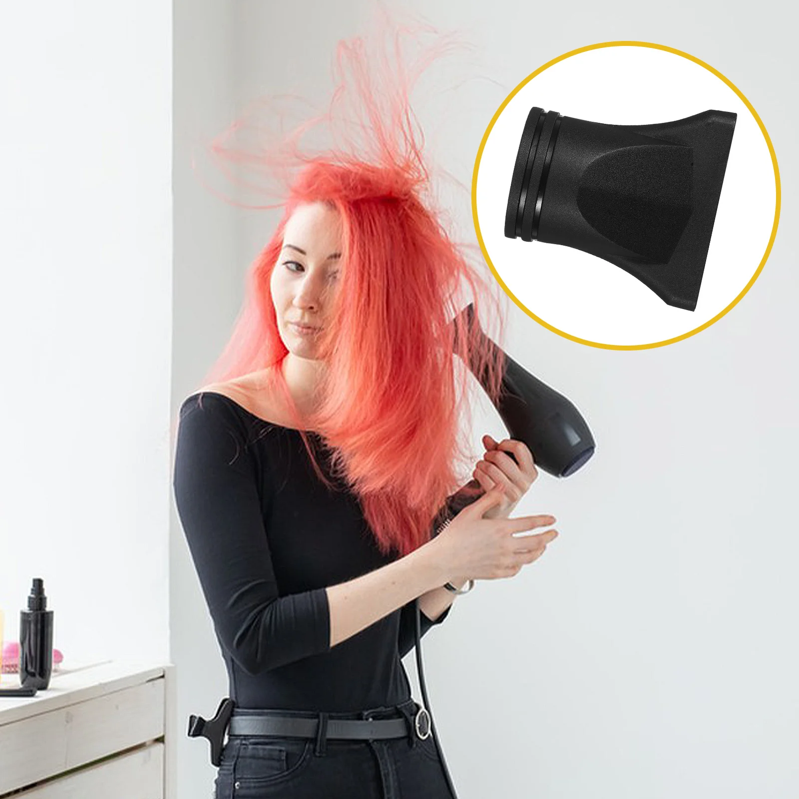 

2pcs Hair Dryer Nozzle Blow Attachments Plastic Collapsible Diffuser Concentradora Boquilla Storage Accessories