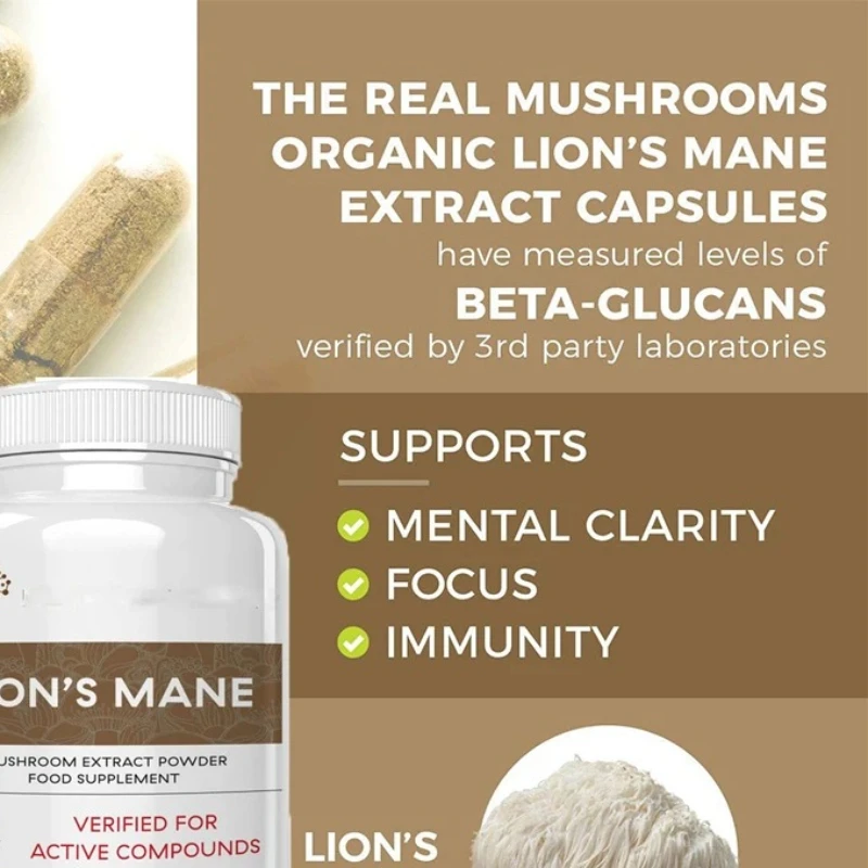 

Lion Mane Ganoderma Mushroom Capsules Enhance Immunity, Improve Sleep Quality, Reduce Fatigue, and Improve Physical Fitness