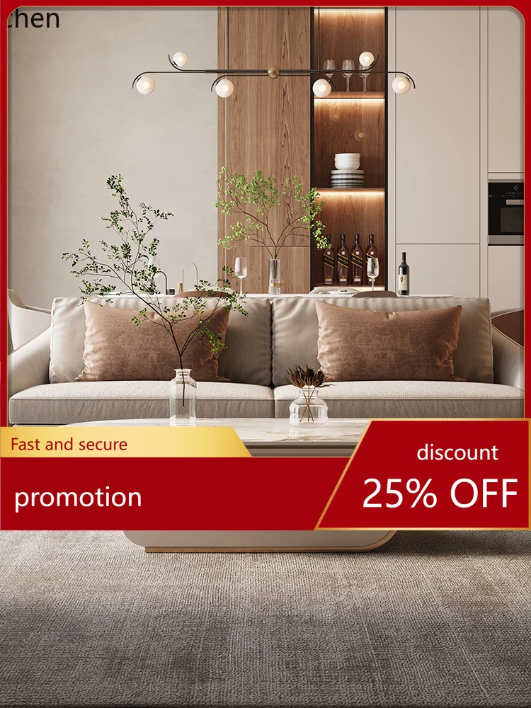 

ZML light luxury rock slab coffee table, modern high-end oval combination high-end minimalist coffee table new model