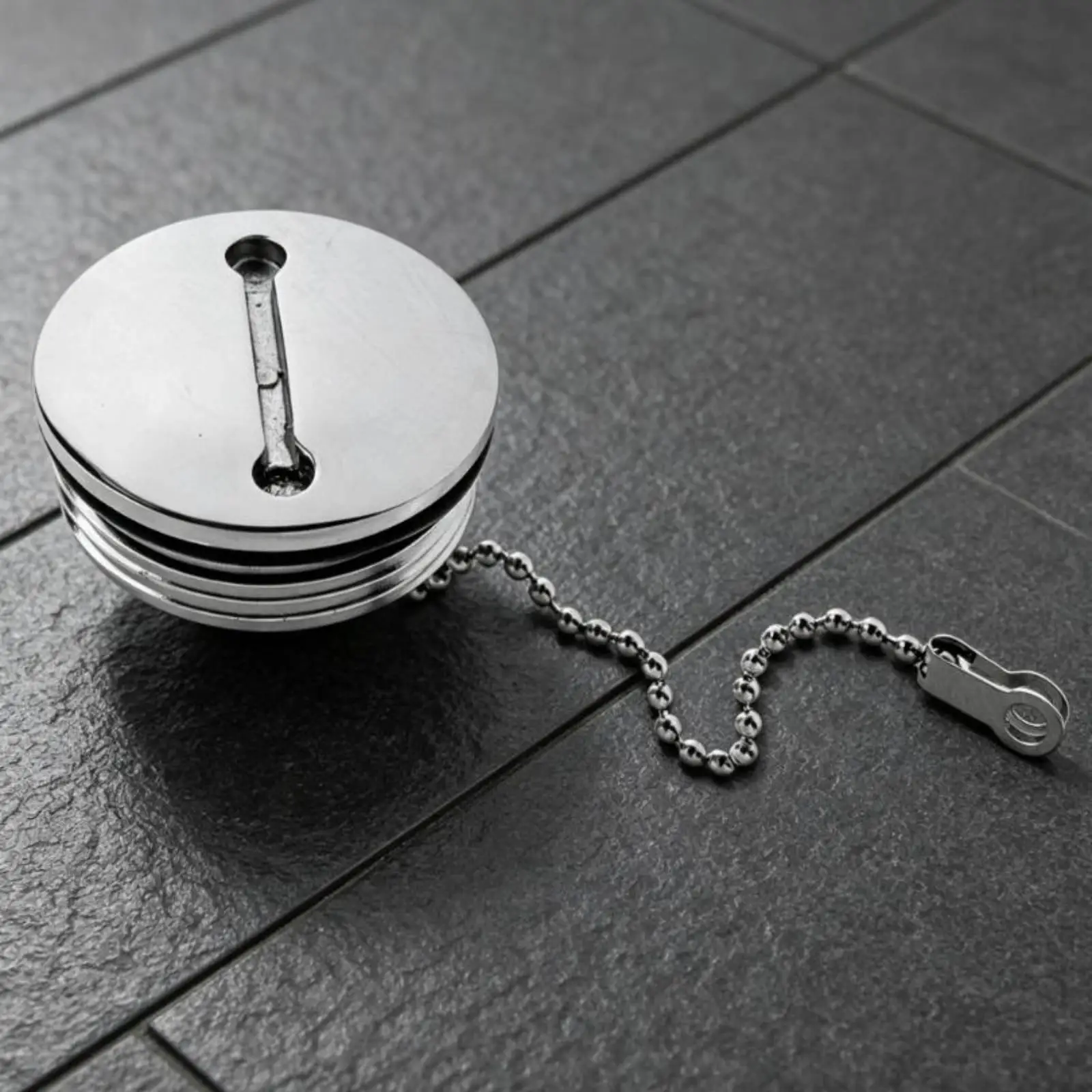 Stainless Steel Fuel Cap Rust Proof Marine Tank Cover Chained Deck Fill Lid for Yacht Water Tank Replacement
