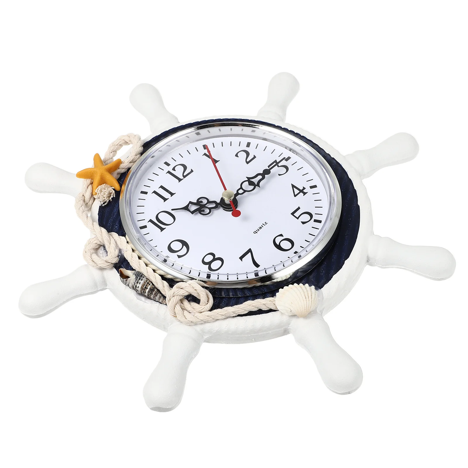 

Mediterranean Style Clock Wall Decoration Alarm for Kids Ocean Seaside Large Digital