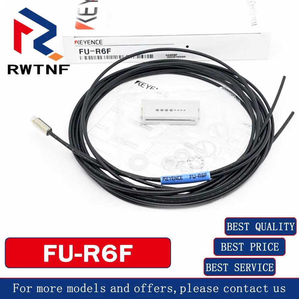 

FU-R6F New Genuine KEYENCE Reflective type thread M6 optical fiber sensor，warehouse stock