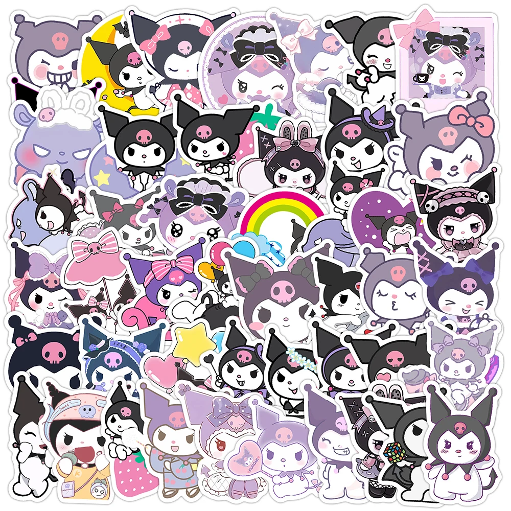 

10/30/50pcs Kawaii Cute Kuromi Stickers Cartoon Sanrio Anime Decals for Kids Toy DIY Stationery Luggage Phone Case Sticker Pack
