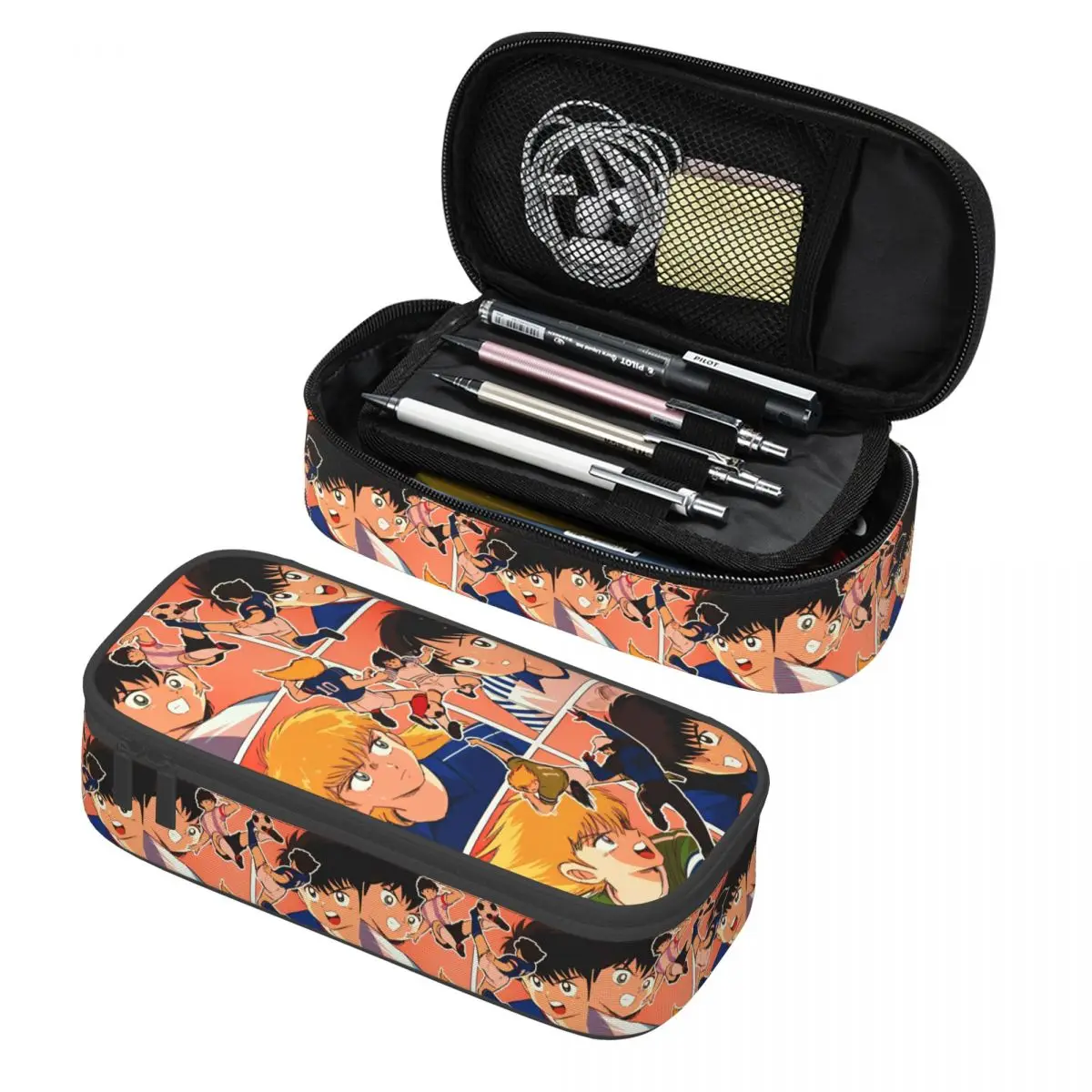 capitao-tsubasa-estojos-de-lapis-porta-canetas-para-estudantes-sacos-de-lapis-de-grande-capacidade-presentes-escolares-papelaria