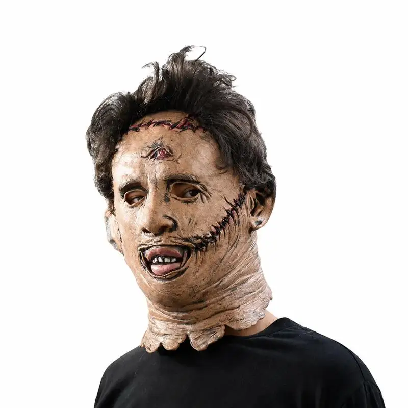 Masque de Leatherface du Texas Chainsaw Massacre, masque en latex pour Halloween, déguisement d'horreur, fête costumée, cosplay, masque de soirée d'Halloween, masque de bal en latex
