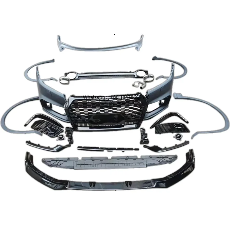 

High Quality Car RSQ5 Look Front Rear Bumper Full Body Kits With Front Lip Diffuser for Q5 SQ5 B9 2018 2019 2020 2021