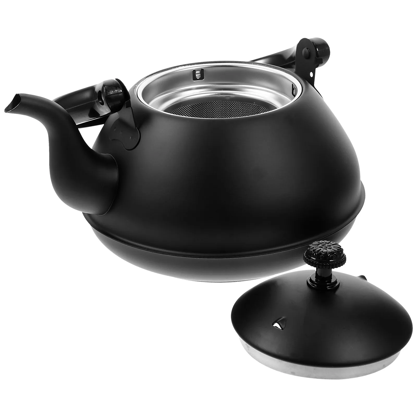 

1pc Stainless Steel Tea Kettle Large Capacity Rustproof Wear-Resistant Boiling Water Pot For Kitchen Home Camping Daily Use