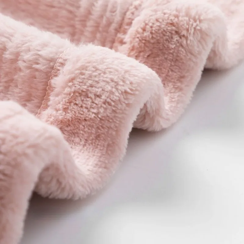 2024 New Pajama Women Autumn Winter Loungewear Flannel Sleepwear Warm Coral Fleece Plus Size Nightwear Suit V-neck Homewear