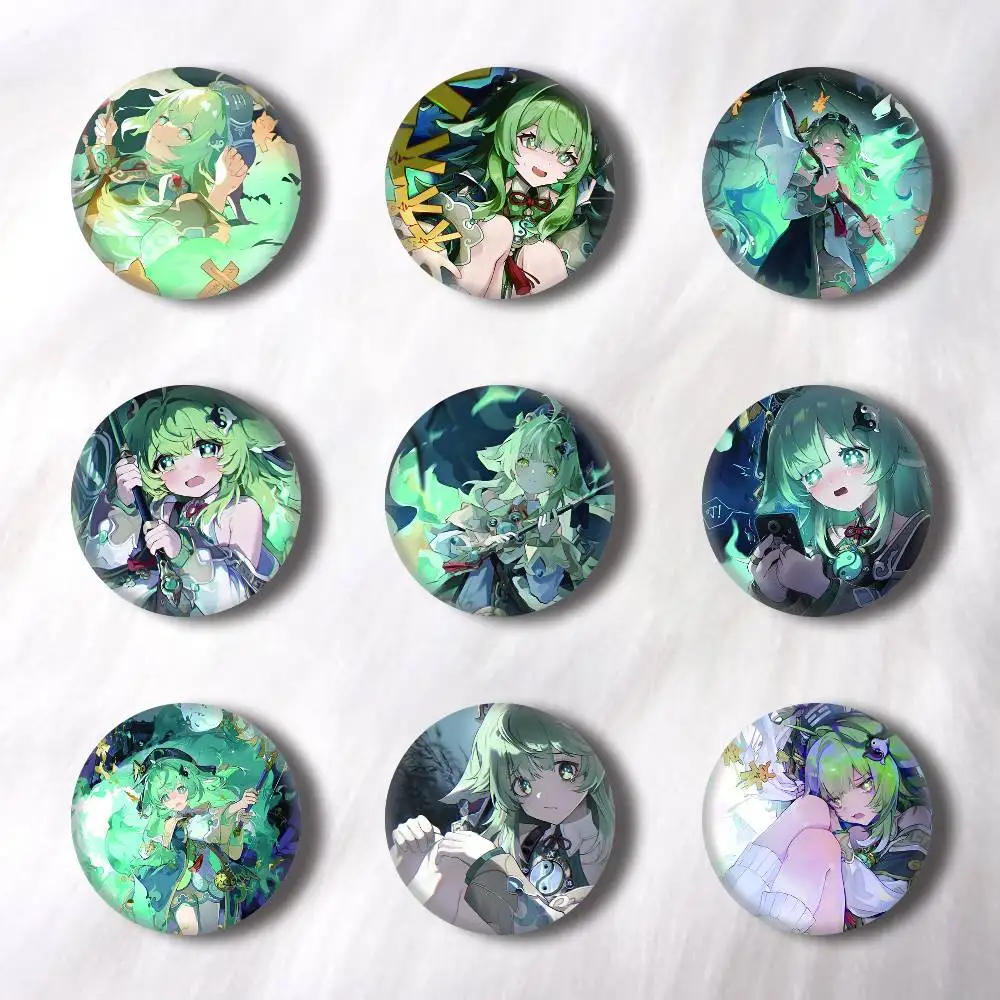 Game Huohuo Pins Badges Round Laser Badge Brooch Clothes Backpack Accessories