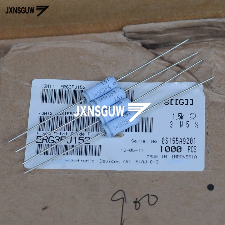 20PCS NEW Matsushita 5% 3W1.5K Metal oxide film resistor 3W 1.5K Fever resistance 3W1k5 1500Ω free shipping
