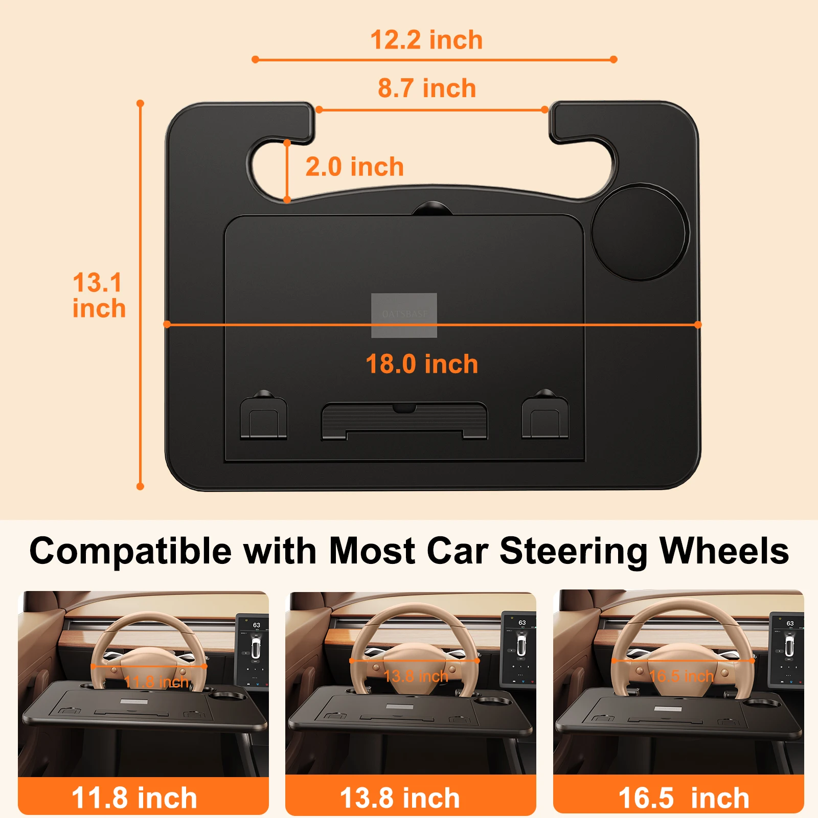 

Eary Car Steering Wheel Desk for Laptop Table Trays Desk for Eating Drinking Working Portable Travel Seat Stand Car Accessories