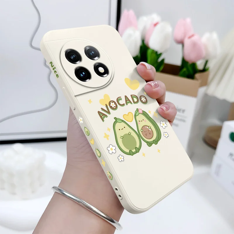 الأفوكادو الطفل جراب هاتف ل Oneplus 13 13R 12 12R 11 11R 10 10R 10T 9R 9RT 9 8T 8 7 7T Pro 5G السائل غطاء سيليكون #6