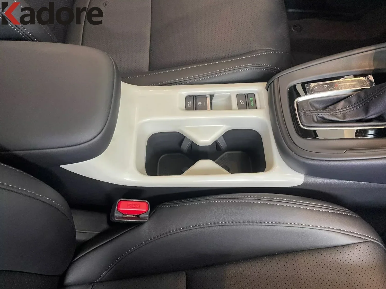 For Honda HR-V e:HEV e:Ny1 RV5 Vezel 2022 2023 2024 Carbon Fiber Car Console Water Cup Holder Frame Cover Trim Accessories