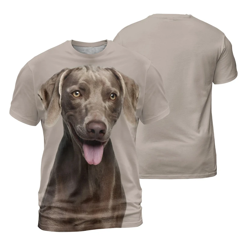 Weimaraner 3D Printed T Shirts Women For Men Summer Casual Tees Short Sleeve T-shirts Funny Animals Short Sleeve Tops Clothing