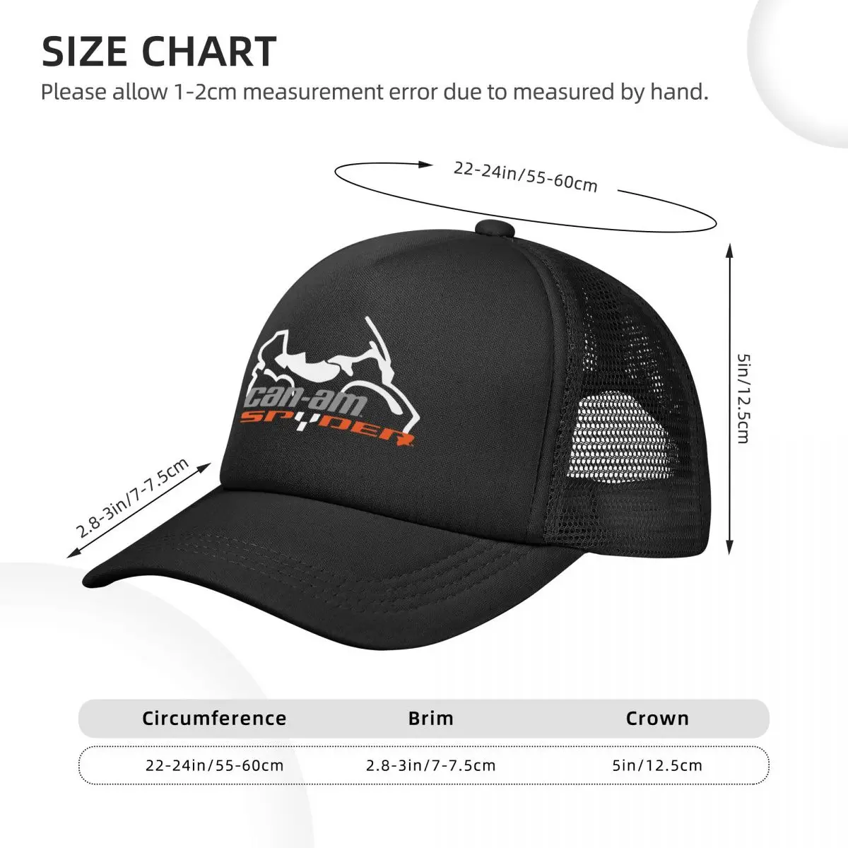 Can I Am Team Spyder Motorcycles Mesh Baseball Caps Men Women Fashion Sun Hat Silhouette Logo Hats Adjustable Autumn Trucker Hat