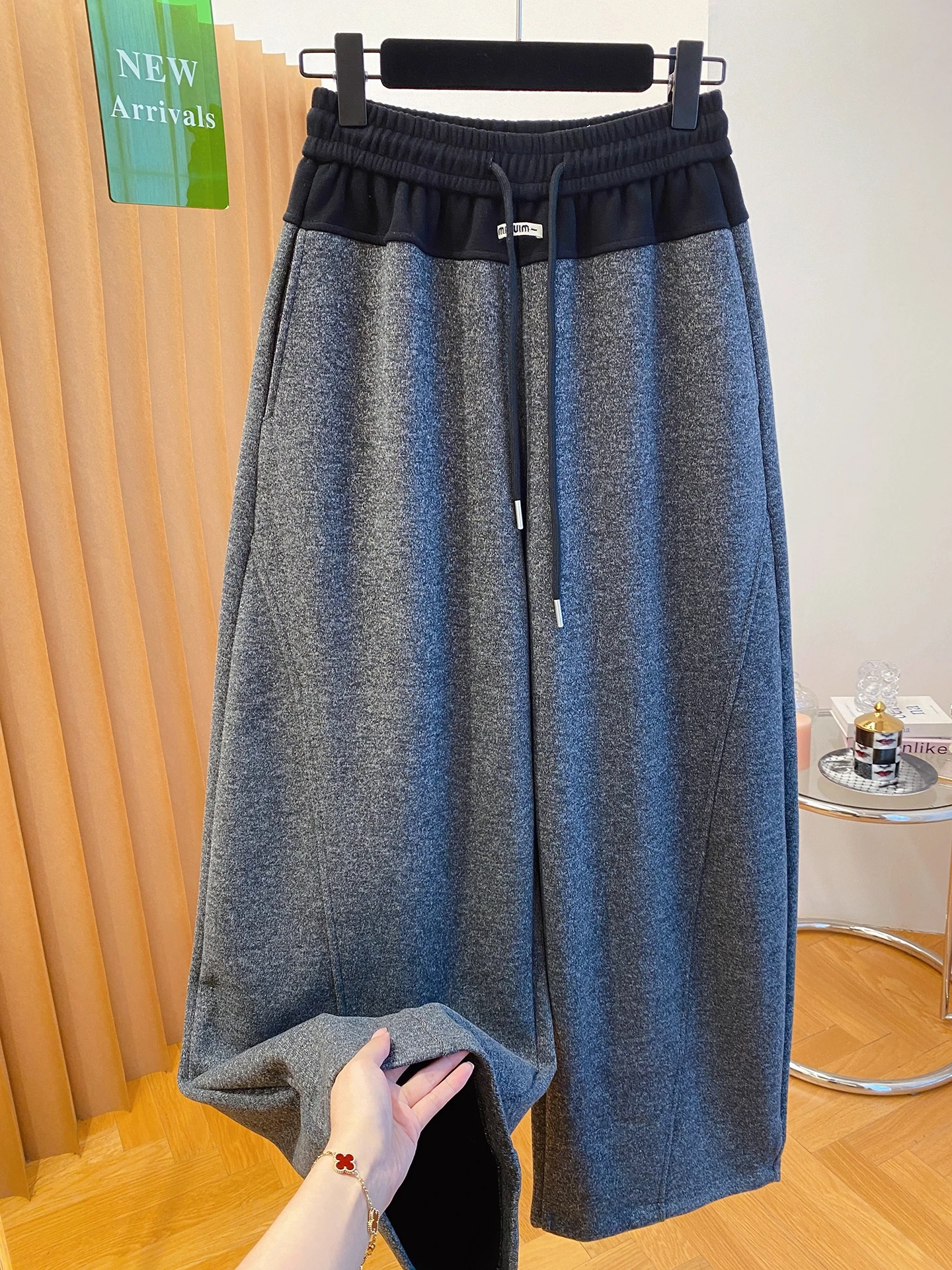 

Широкие брюки-бананы унисекс больших размеров с флисовой подкладкой, осенне-зимние повседневные спортивные штаны свободного кроя