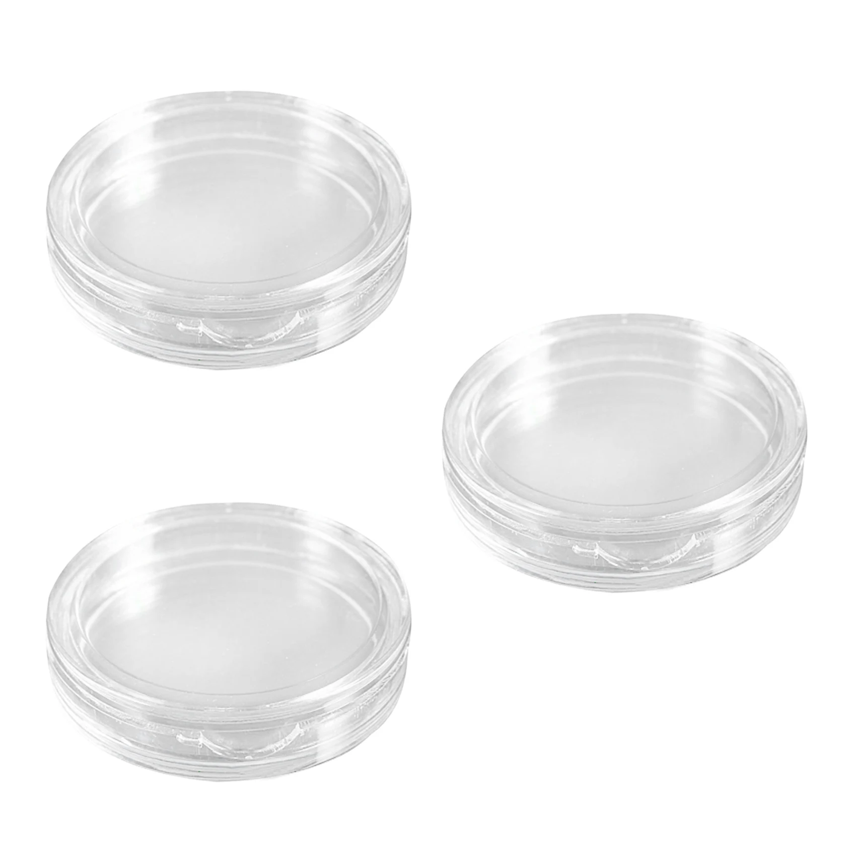 A19F-30 Pcs Small Round Transparent Plastic Coin Capsules Box 40Mm