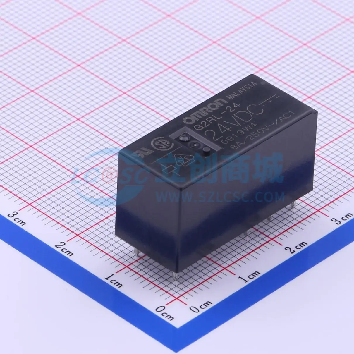 7pcs G2RL-24 DC24 24V DIP 28.8x12.5mm DPDT Power Relay PCB Electronic Switch