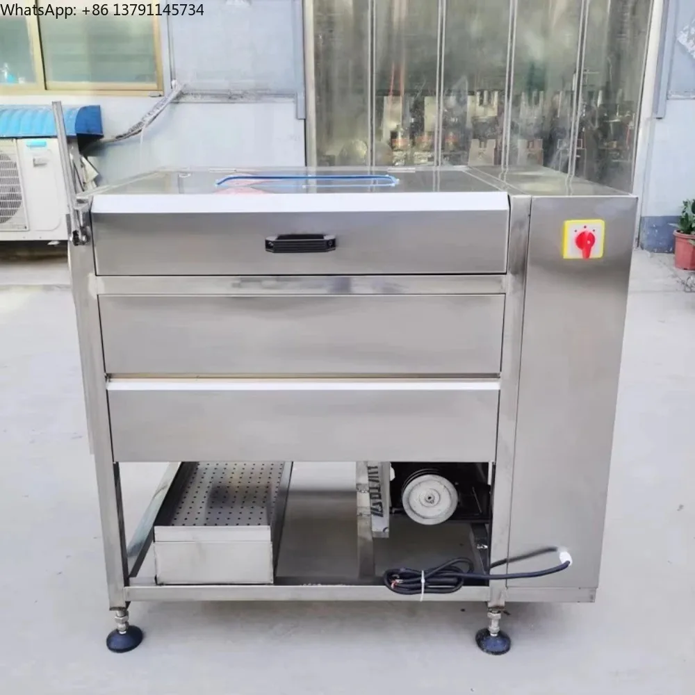 Potato Washing Peeling Machine,Fully Automatic Brush Roller Potato Peeler–Commercial Carrot/Ginger/Radish FruitVegetableCleaner