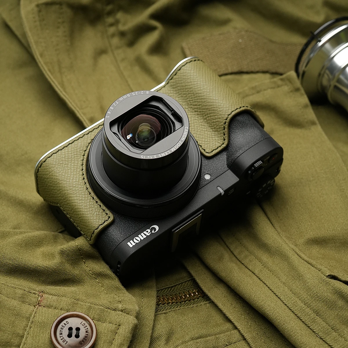 Mr. Stone pour Canon V1 étui pour appareil photo étui de protection appareil photo body V1 appareil photo fait à la main en cuir véritable sac pour appareil photo