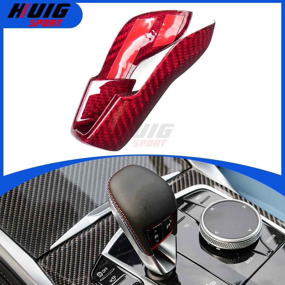 

For BMW G80 M3 G82 G83 M4 2021 2022 2023-2025 DRY Carbon Fiber Car Interior Centre Console Gear Shift Head Knob Panel Cover Trim